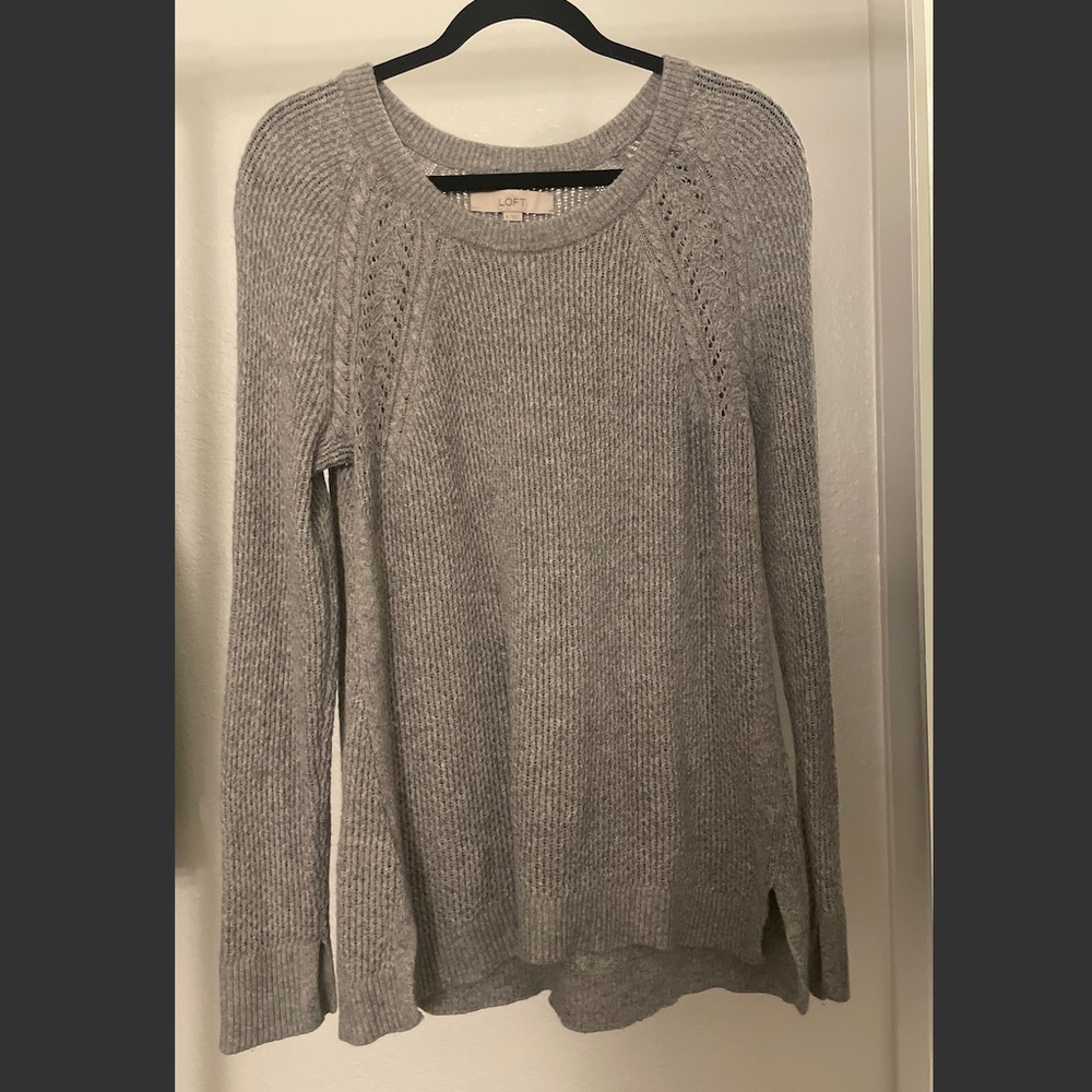 LOFT Sweater with Cable Details